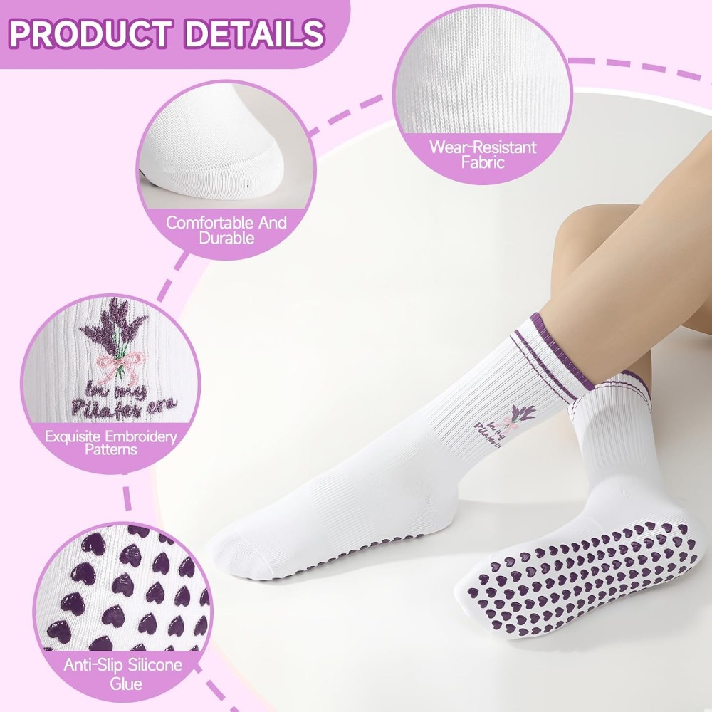 Women's Cute Ruffled Yoga Sock - Grip Sock Yoga のレビューと価格