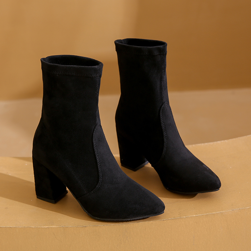 Winter new style chunky heel f - No Show Sock Women のレビューと価格