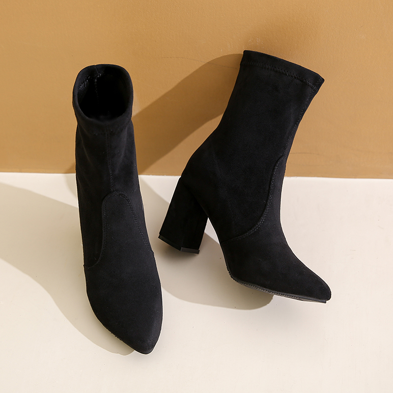 Winter new style chunky heel f - No Show Sock Women のレビューと価格