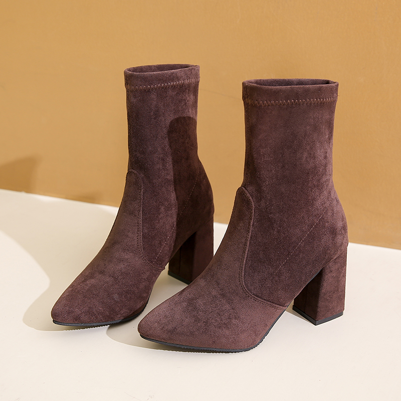 Winter new style chunky heel f - No Show Sock Women のレビューと価格