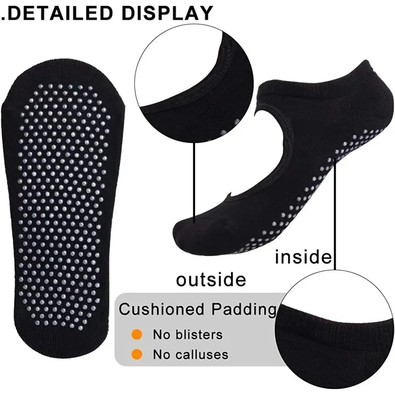 Backless Non-slip Fitness Yoga - Grip Sock Yoga のレビューと価格