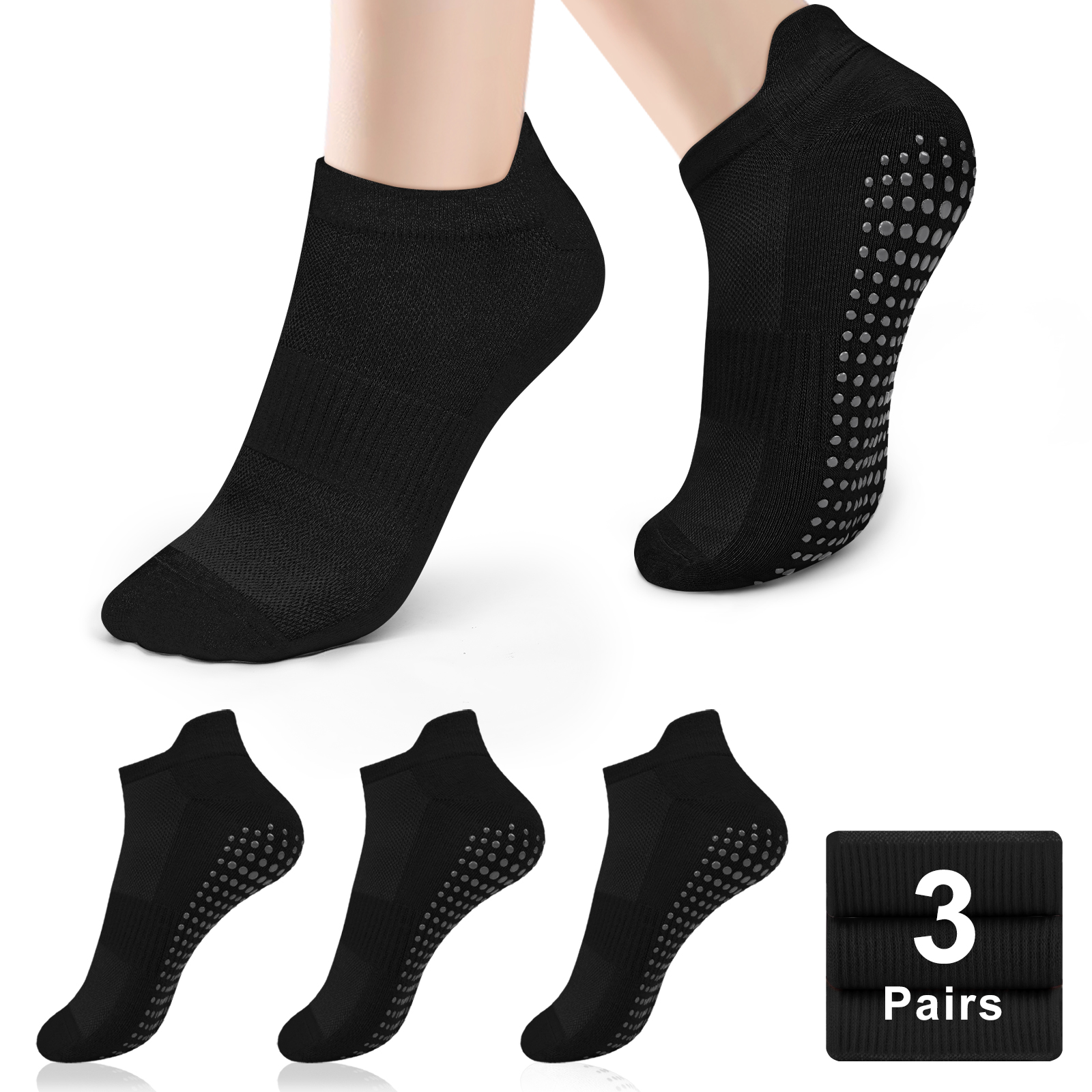 3 Pairs Yoga Socks Women Cotto - Grip Sock Yoga のレビューと価格